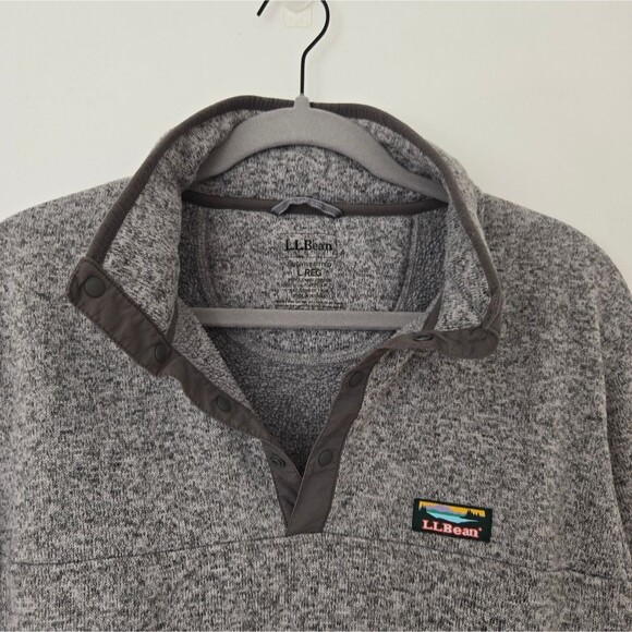 L.L. Bean Fleece mens size Large Marbled Grey - Picture 4 of 8